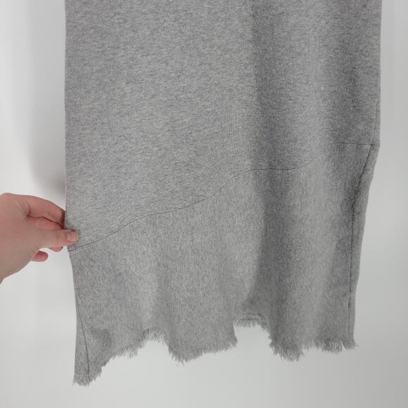 Theory Grey Raw Hem Sleeveless Reverie Branteenia Mini Dress 0 - Picture 3 of 9